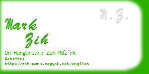 mark zih business card